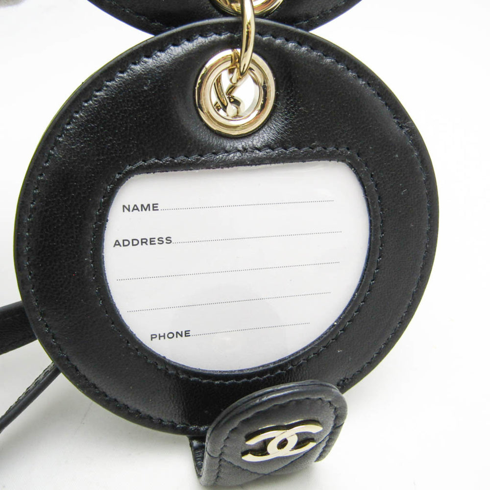 Chanel Matelasse Women's Name Tag Black Bag Charms — Like New