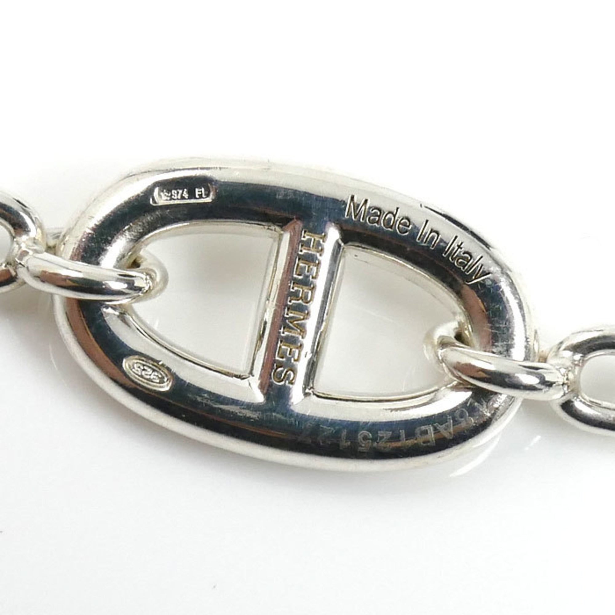 HERMES Sterling Silver Farandole SH Bracelet 24.1g for Women