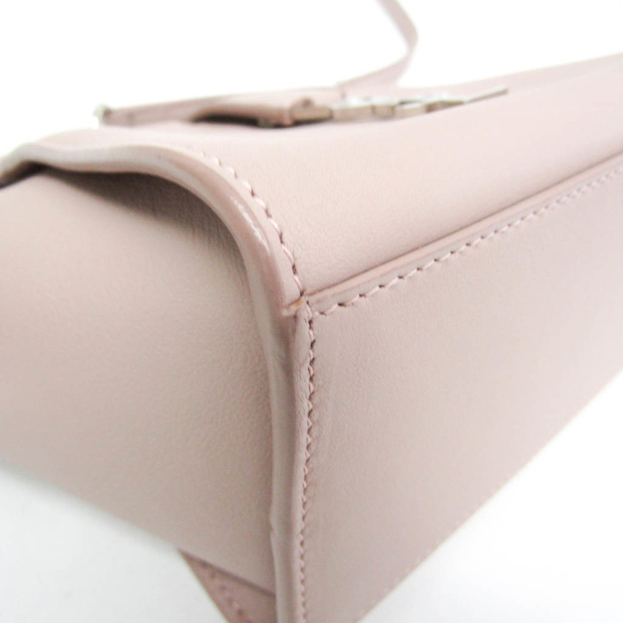 Yves Saint Laurent Toyca Bus 452322 Women's Leather Shoulder Bag Pink Beige — Like New
