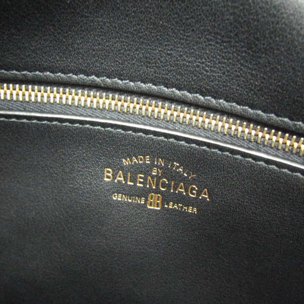 Balenciaga Carry Bowling Bag 826425 Women's Leather Handbag,Shoulder Bag Black — Like New