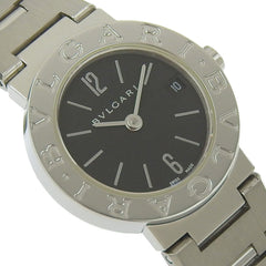 BVLGARI Watch BB23SS Stainless Steel Quartz Analog Display Black Dial Women's — Very Good