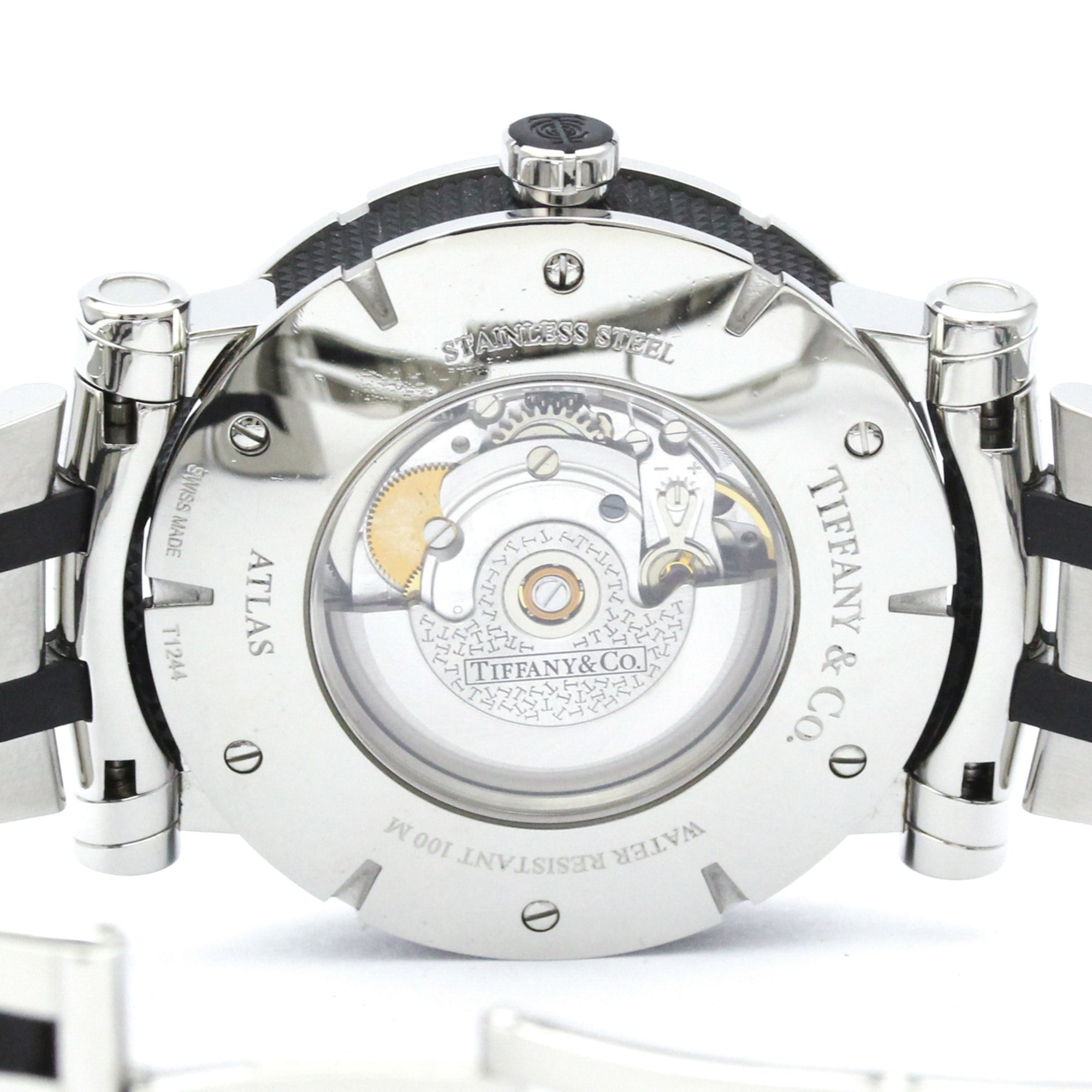 TIFFANY Atlas Steel Rubber Automatic Watch Z1000.70.12A10A00A Polished — Very Good