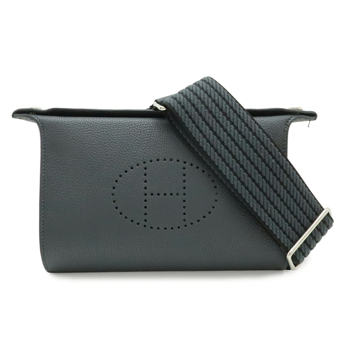 HERMES Hermes Vide Poche H Evelyne Shoulder Bag Togo Gris Misty Grey W Stamp — New - Store Return