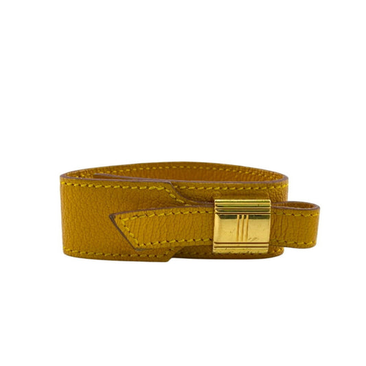 HERMES Artemis Bangle Bracelet, Yellow, Unisex