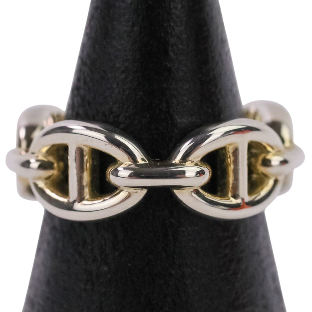 HERMES Chaine d'Ancre Enchaine PM AG925 Ring, Size 49 (equivalent), Silver, Women's — Like New