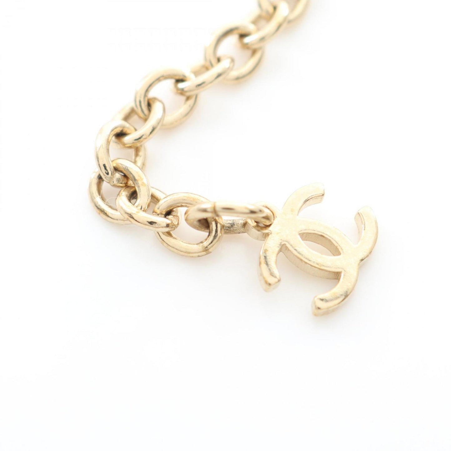 CHANEL Coco Mark Necklace Jewelry GP (Gold Plated) Women's Gold and Silver