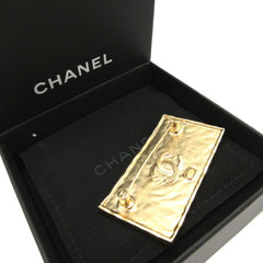Chanel A23S Leather Metal Black Gold Brooch 0383CHANEL — Like New