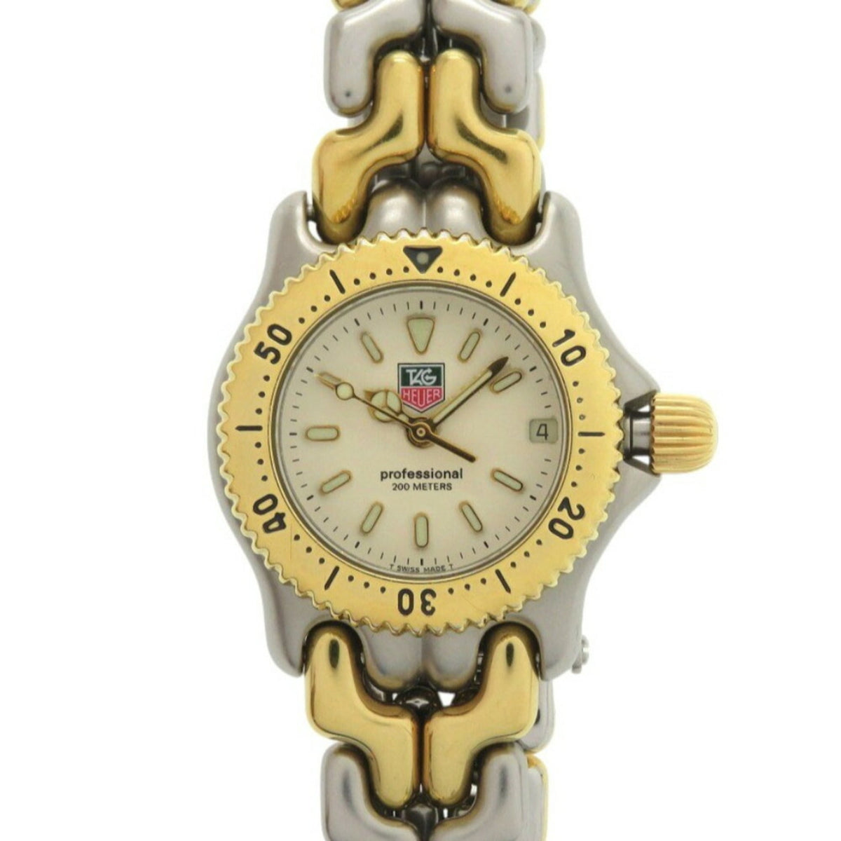 TAG Heuer Cell Series S95.708 SS Ivory Quartz Watch Silver Gold 0395TAG HEUER — Good