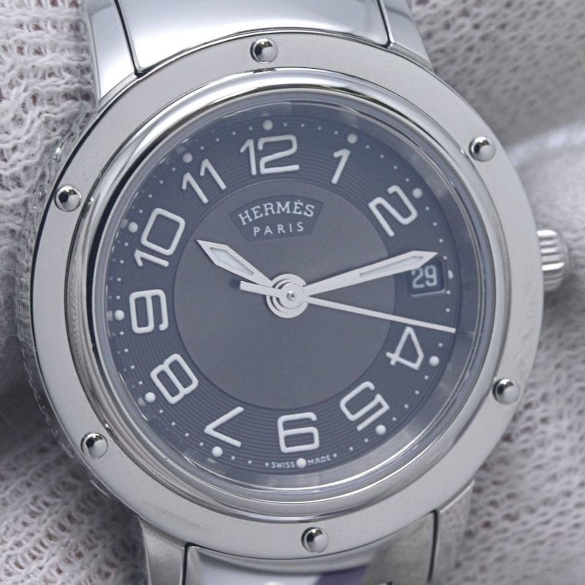 HERMES Clipper Classic CP1.210.230 4969 Women's Watch, Stainless Steel, 130489 — Very Good