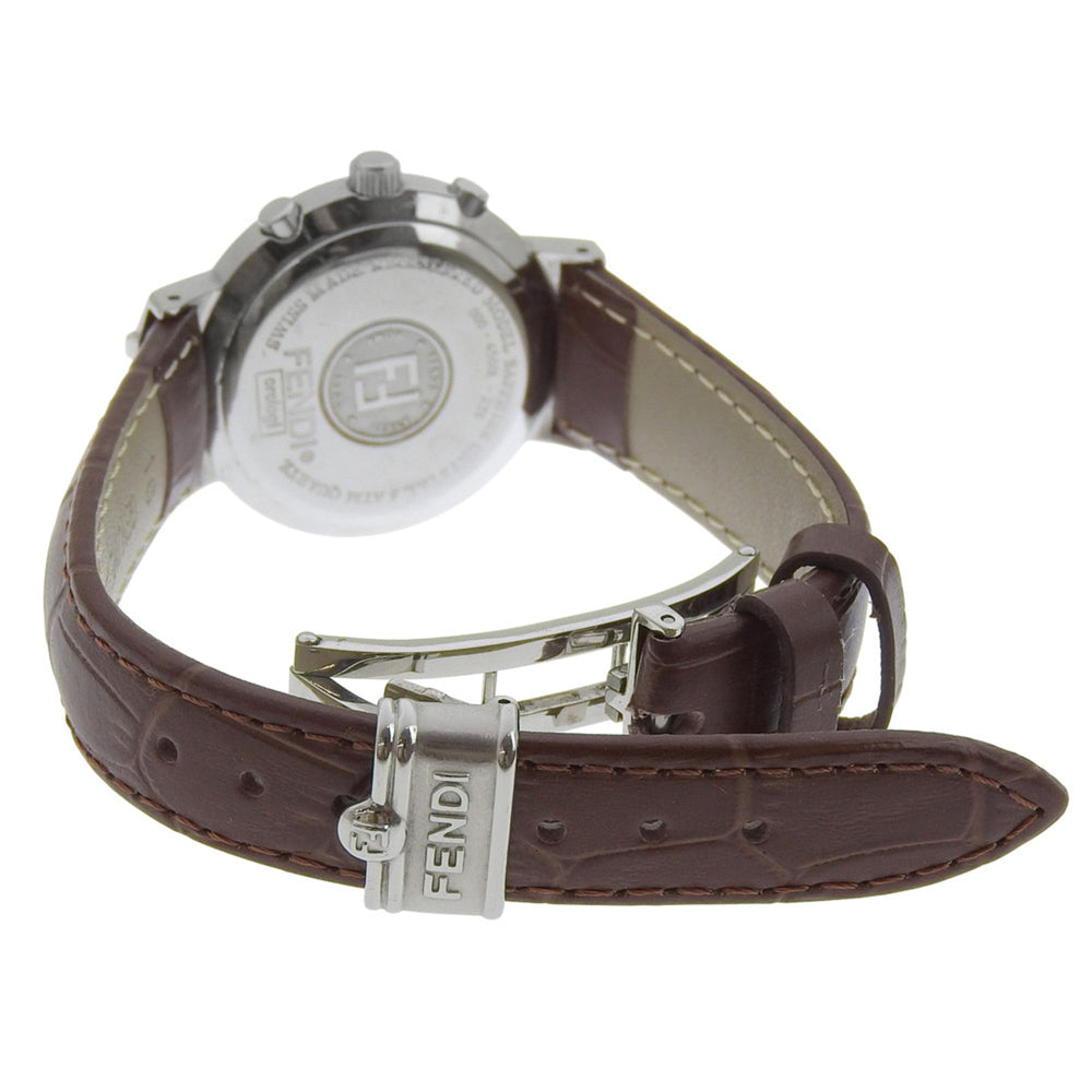 Fendi Olologi 4500L Stainless Steel x Leather White Quartz Analog Watch for Women — Good