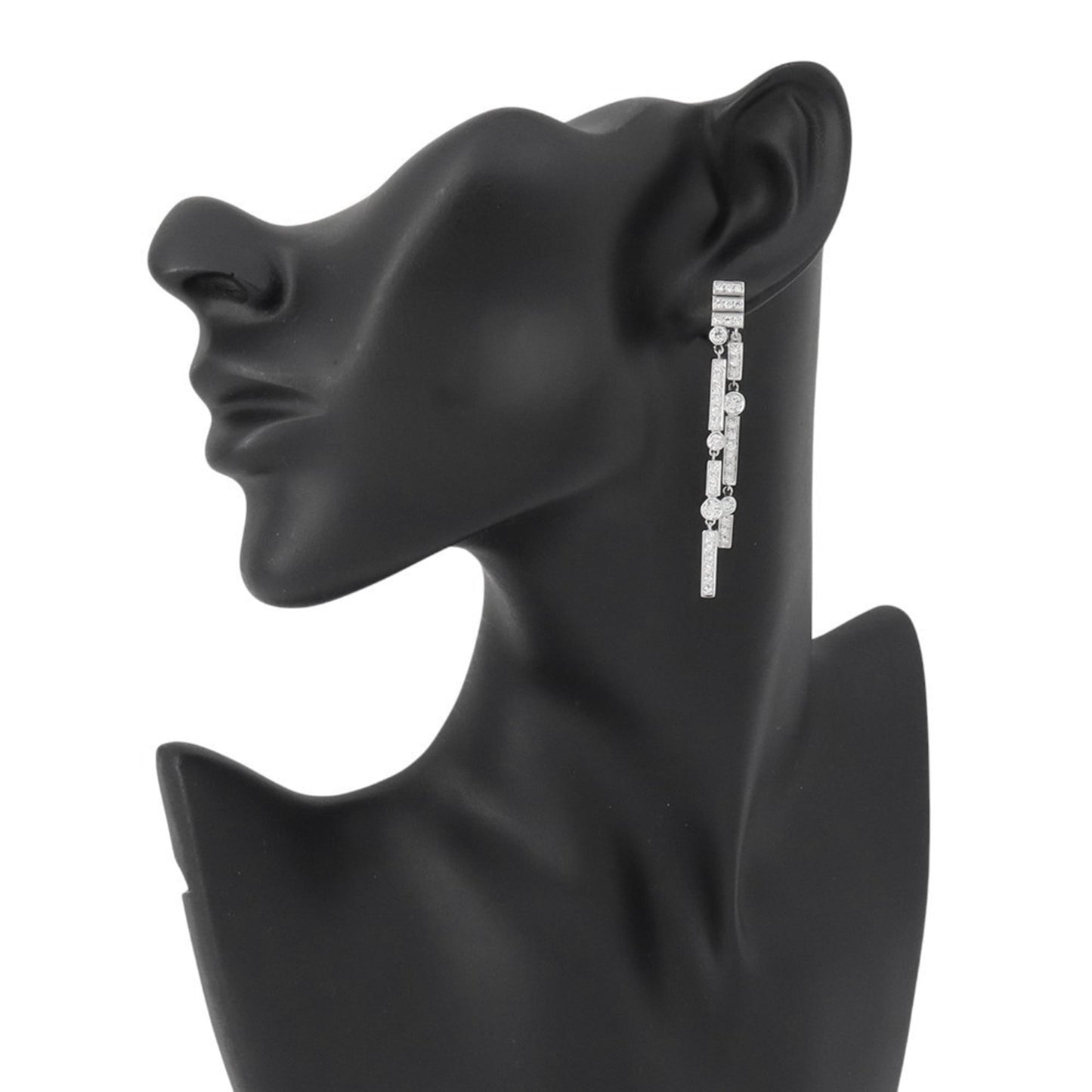 CHANEL 1932 Bijoux de Diamant Diamond Earrings 18KWG