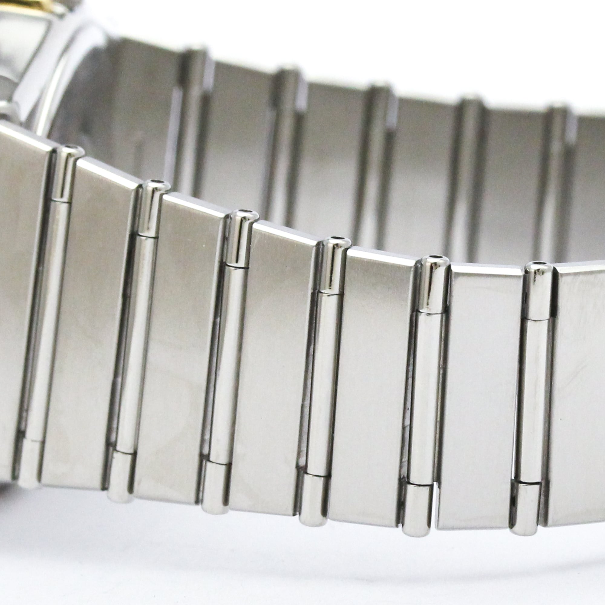 OMEGA Constellation 18K Gold Steel Quartz Mens Watch 396.1070 Polished — Very Good