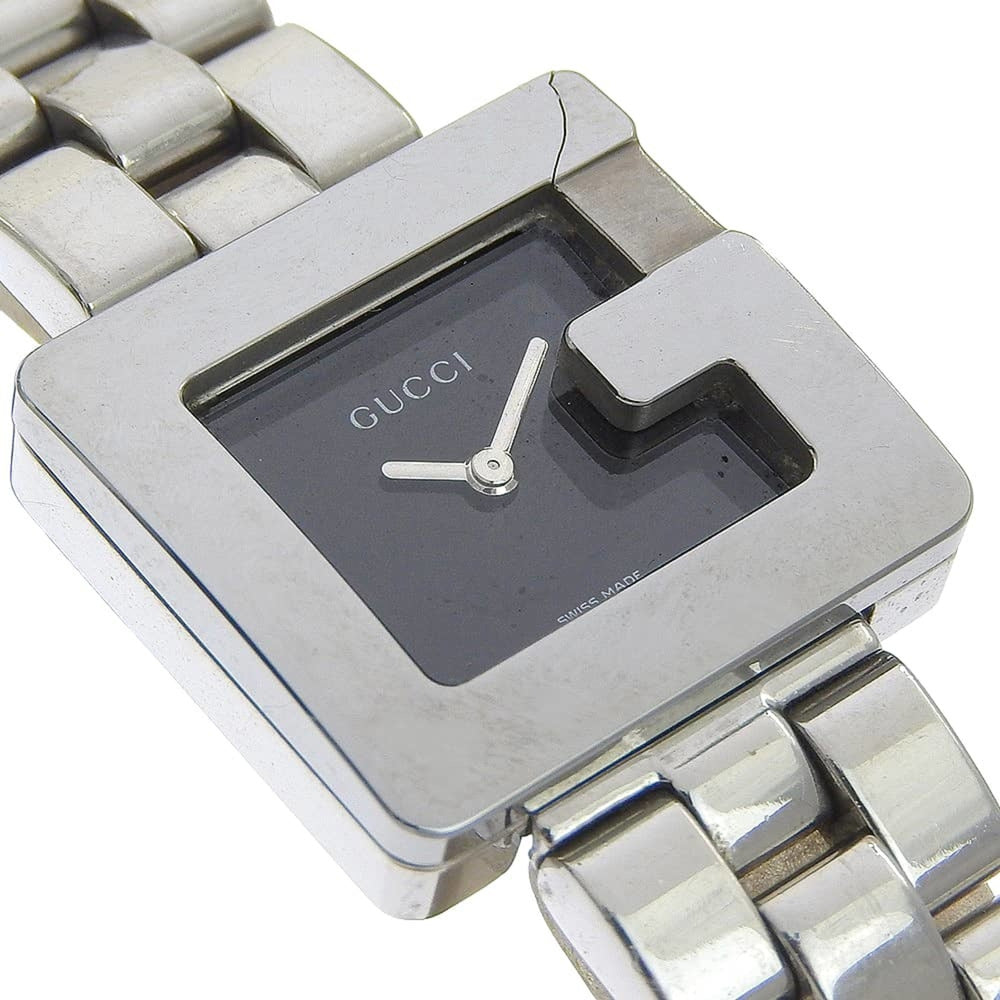 Gucci 3600L Stainless Steel Quartz Analog Watch, Black Dial, Women's — Good