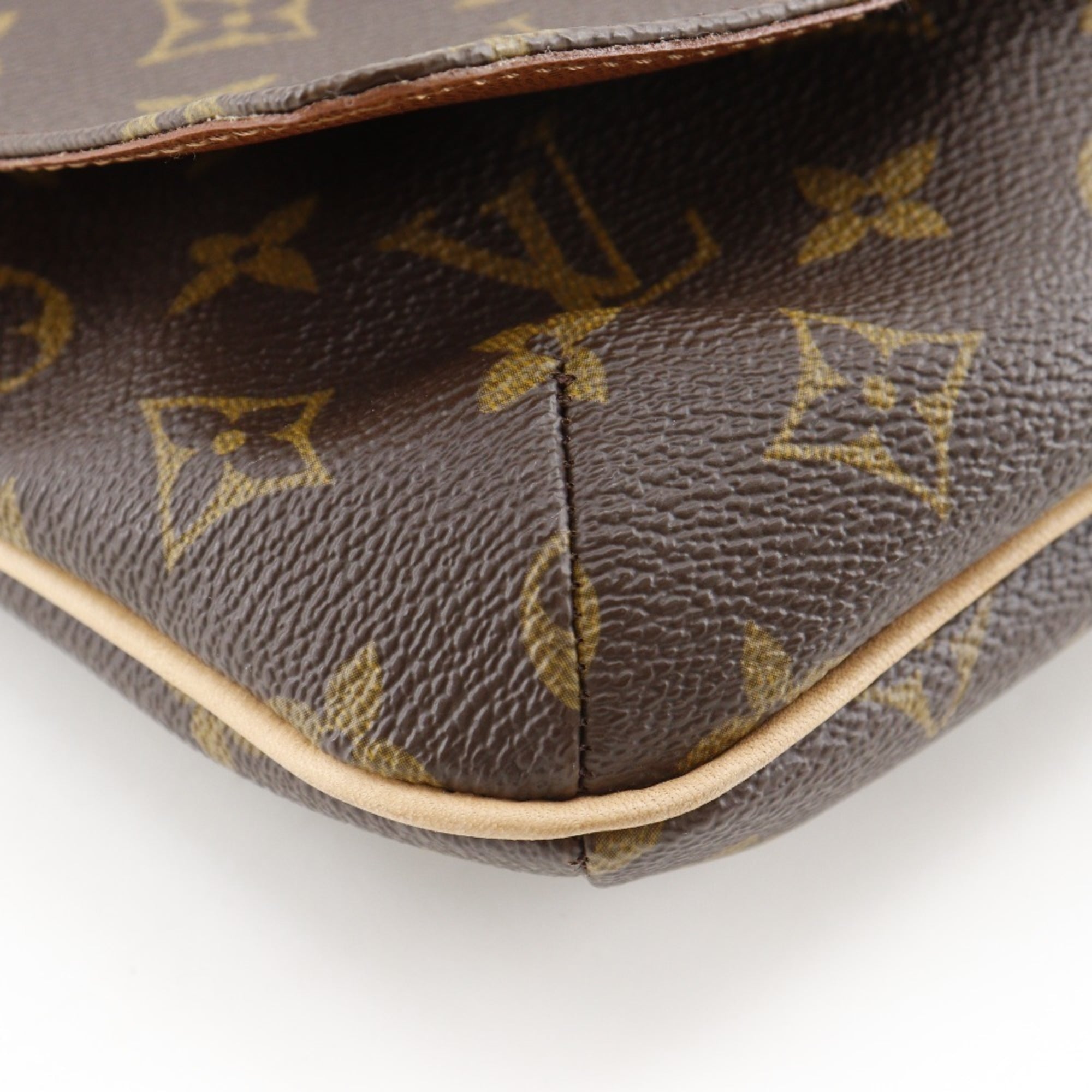 Louis Vuitton Musette Tango Shoulder Bag, Short Bag M51257, Monogram Canvas, 2000, Brown, SP0010, A5, Magnetic closure, Women's