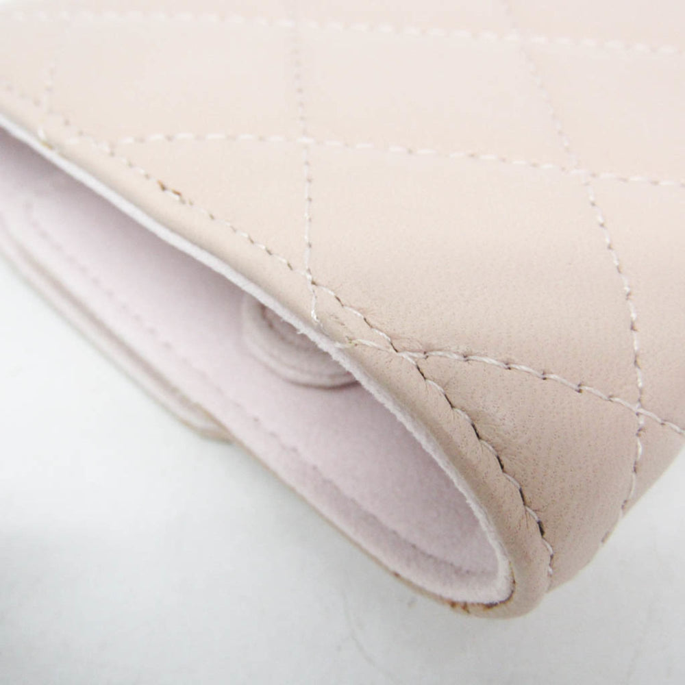 Chanel Matelasse 2.55 Jewelry Case Women's Leather Clutch Bag Light Pink — Like New