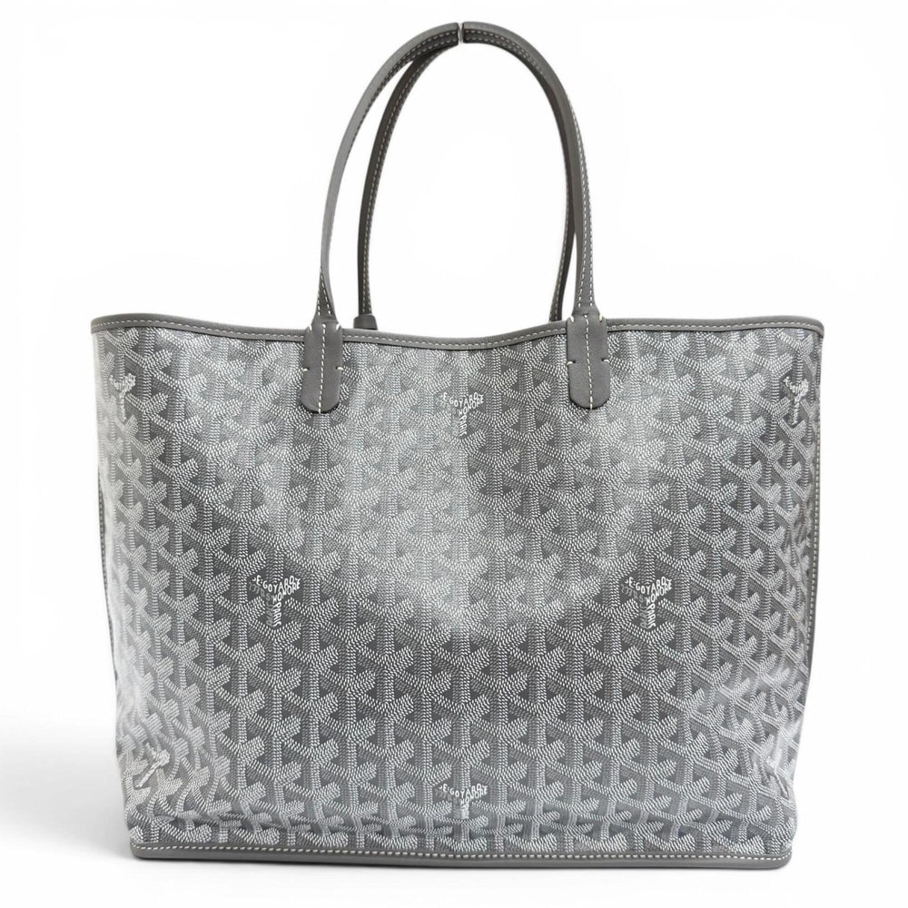 GOYARD Ange PM Tote Bag, Goyardine Canvas with Leather Accents, Comes Pouch, Grey, Made in France, Women's, Includes Dust Bag — Like New