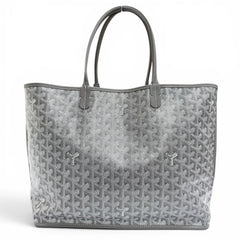GOYARD Ange PM Tote Bag, Goyardine Canvas with Leather Accents, Comes Pouch, Grey, Made in France, Women's, Includes Dust Bag — Like New