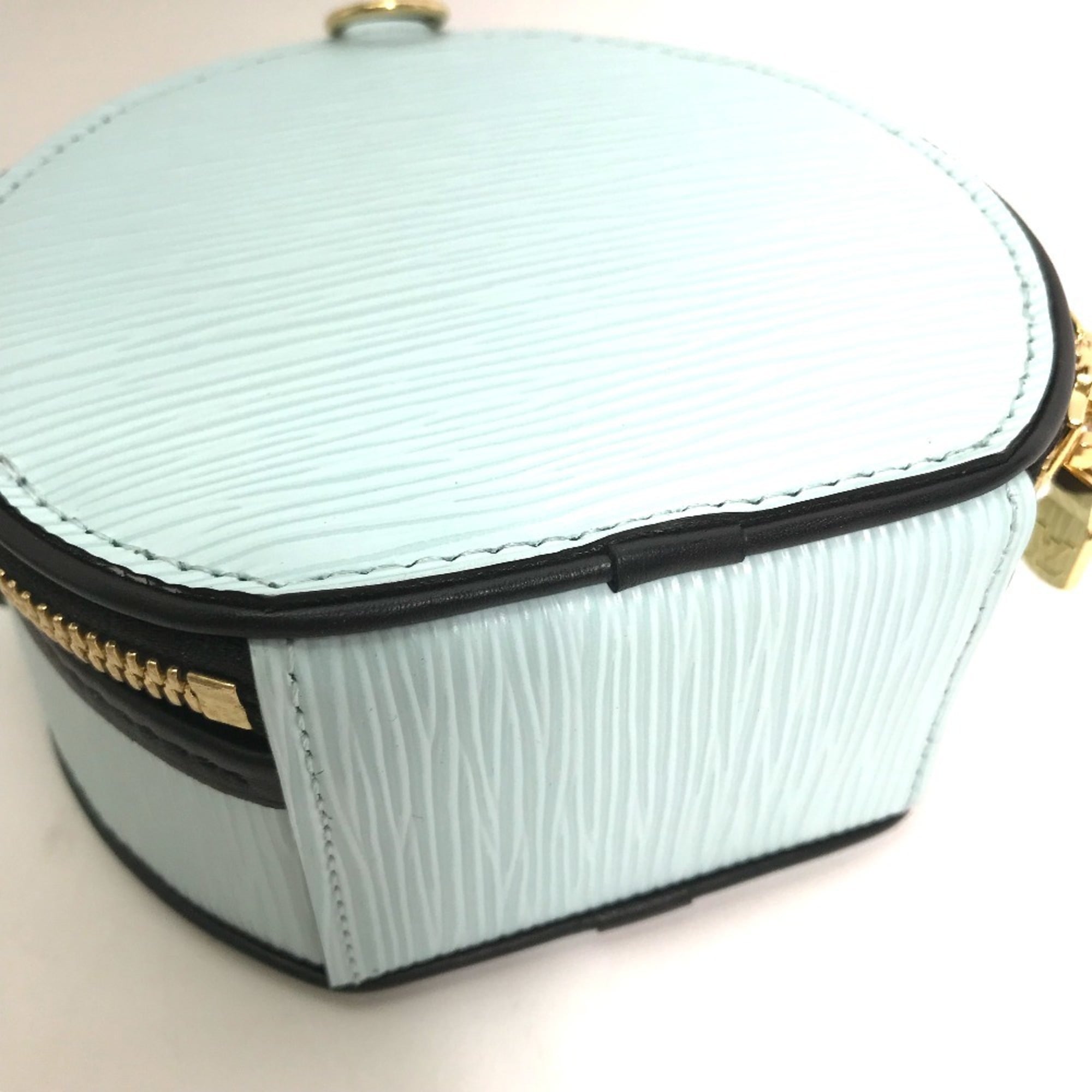 LOUIS VUITTON R97999 Epi Petite Boite Chapeau 2-Way Handbag/Pouch/Shoulder Bag in Leather, Seaside Blue, Like New — Like New