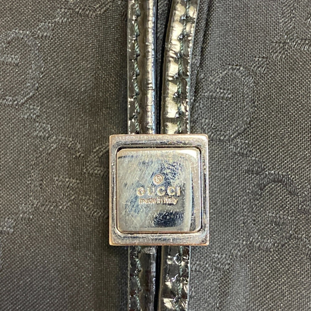 GUCCI 039 0973 002113 Vanity Pouch with GG Pattern, Black