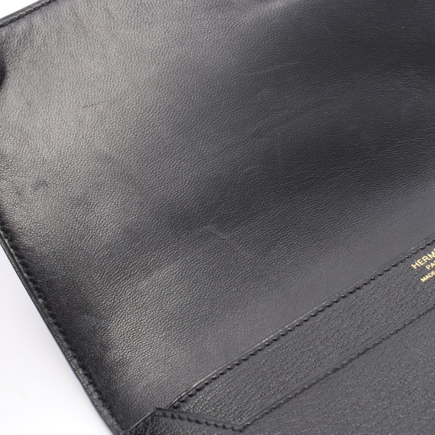 Hermes Hermès Velu second bag/clutch bag, leather Chevre women's, black