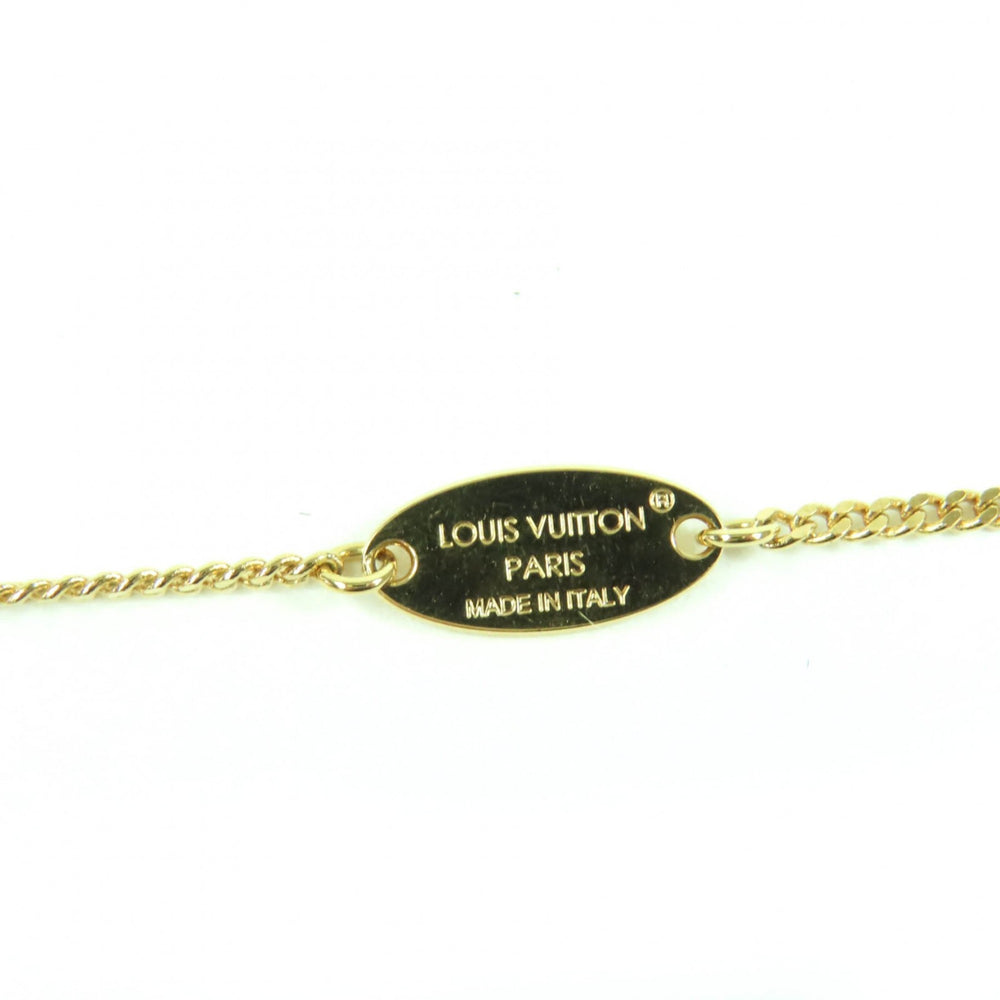 LOUIS VUITTON 2024 M02389 My LV Heart Rhinestone Gold Necklace with Box and Dust Bag, Made in Italy, Women's — Like New
