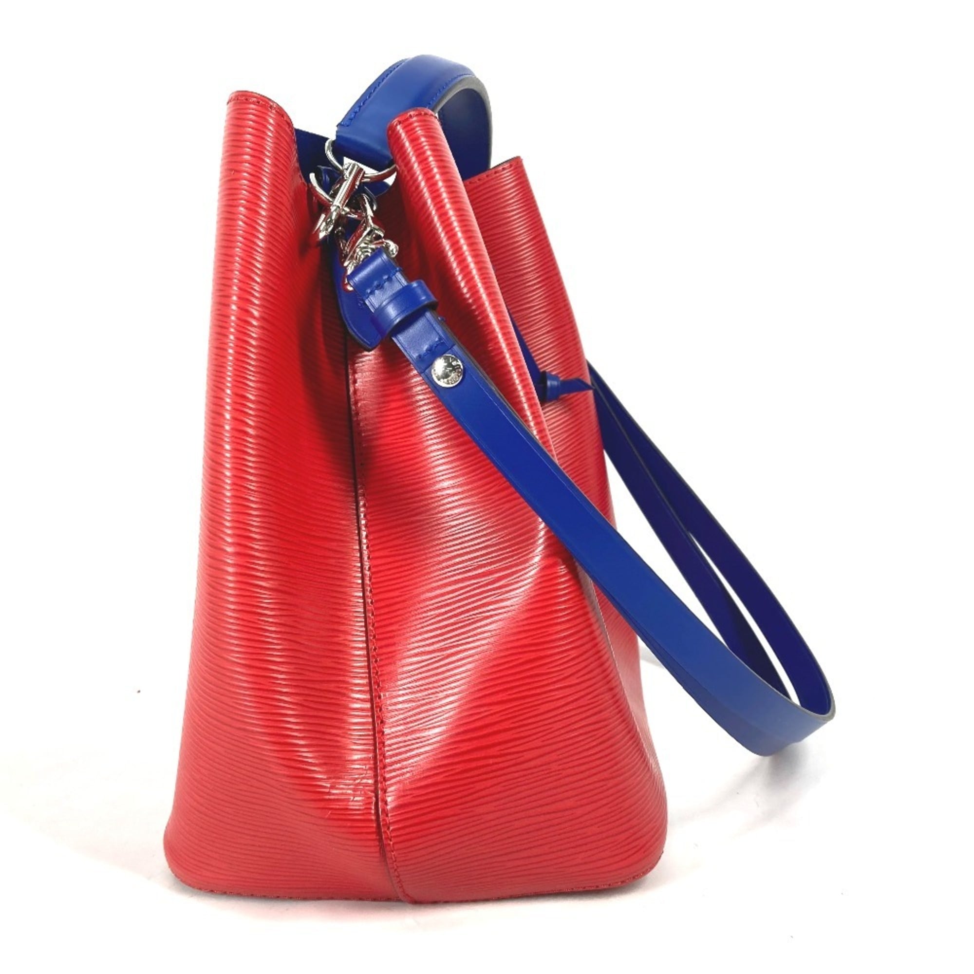 LOUIS VUITTON M54365 Epi NeoNoe Two-Tone Bucket Bag, 2-Way Handbag/Shoulder Leather, Women's, Coquelicot Red — Like New