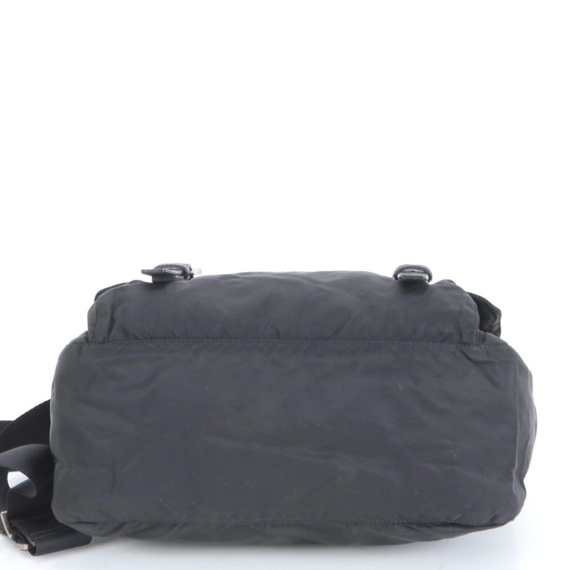 Prada Tessuto Nylon Triangle Logo Shoulder Bag Messenger Black Men's