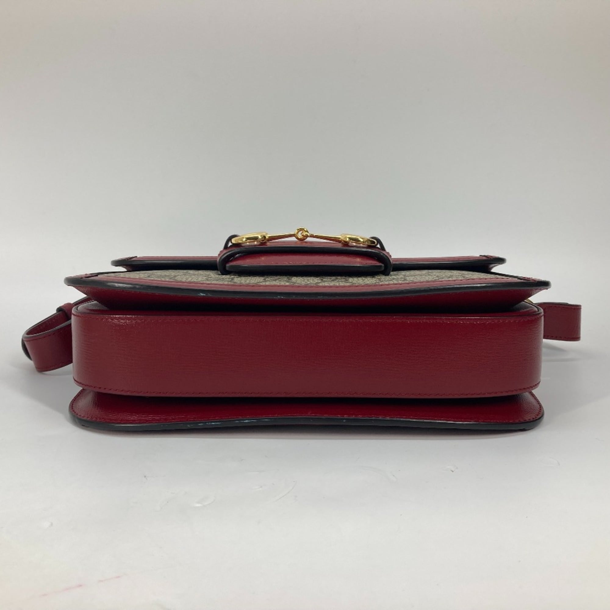Gucci 602204 GG Supreme bag shawl Shoulder Bag Beige Red — Like New