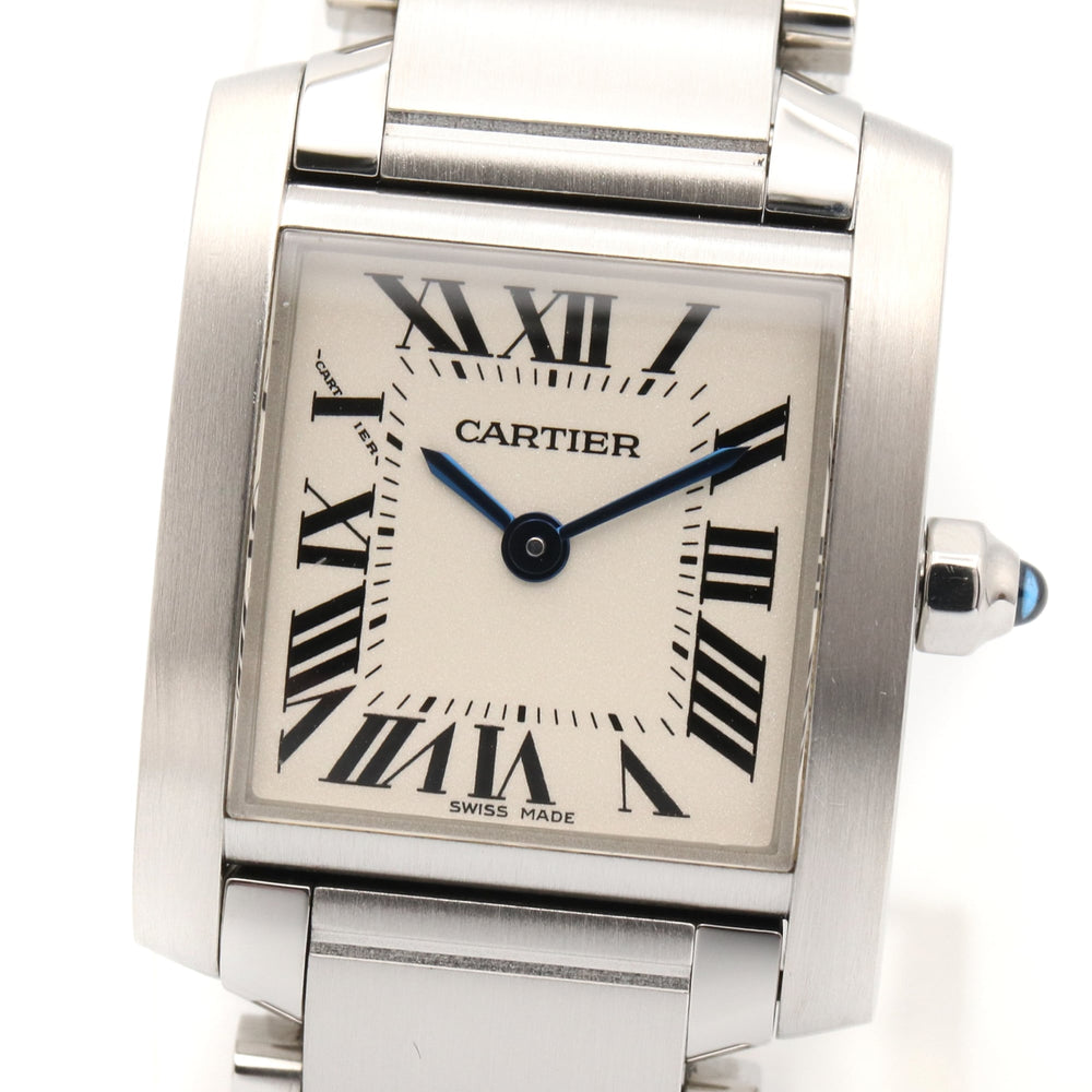 Cartier Tank Française SM Watch, Stainless Steel, Ladies, Silver Tone, W51008Q3 — Very Good