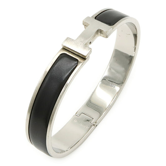 HERMES Click HH Ash Bracelet Bangle in Noir Matte Black