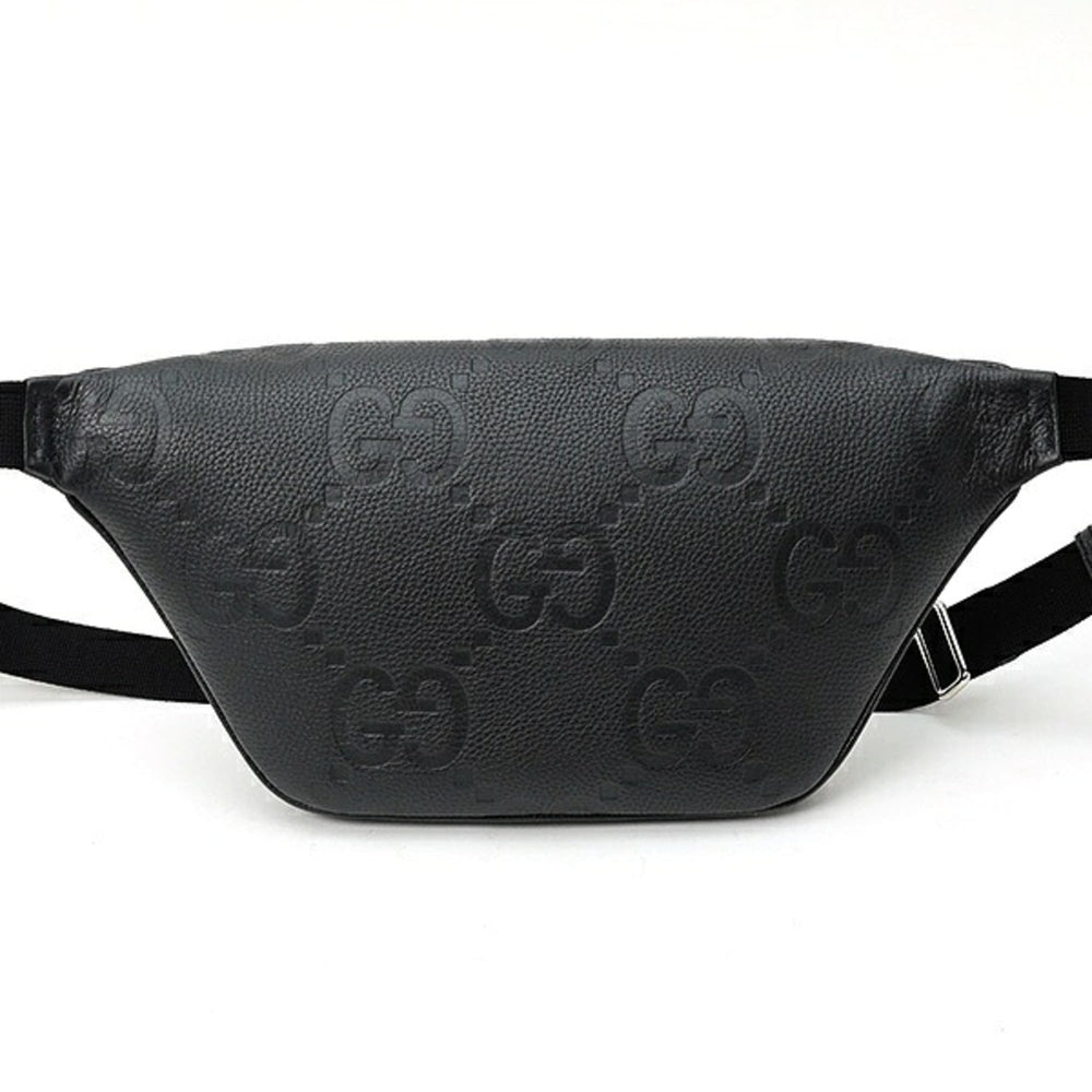 Gucci Jumbo GG Large Belt Bag 645093 Leather Black — Like New