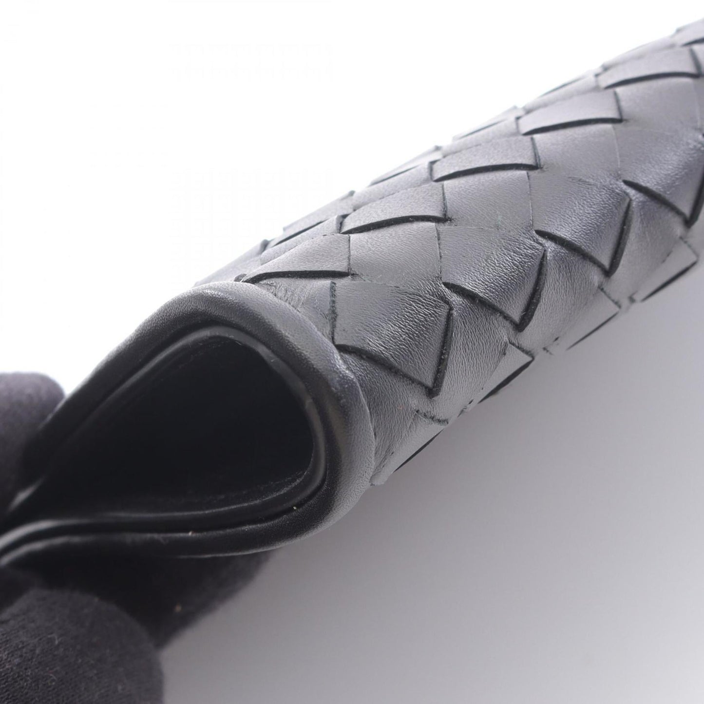 Bottega Veneta Intrecciato Leather Second Bag/Clutch Bag, Women's, Black, 493190