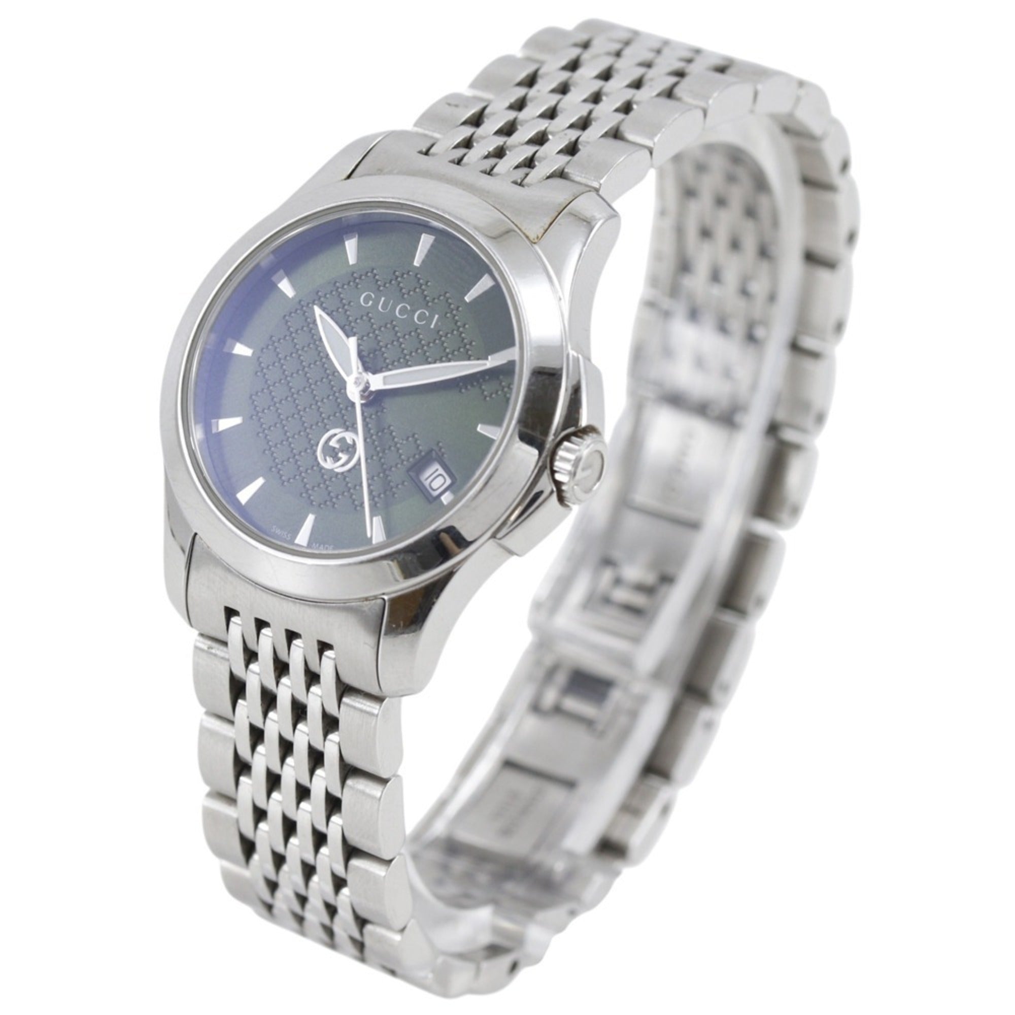 Gucci GUCCI watch 126.5 Stainless steel quartz analog green dial women's — Good