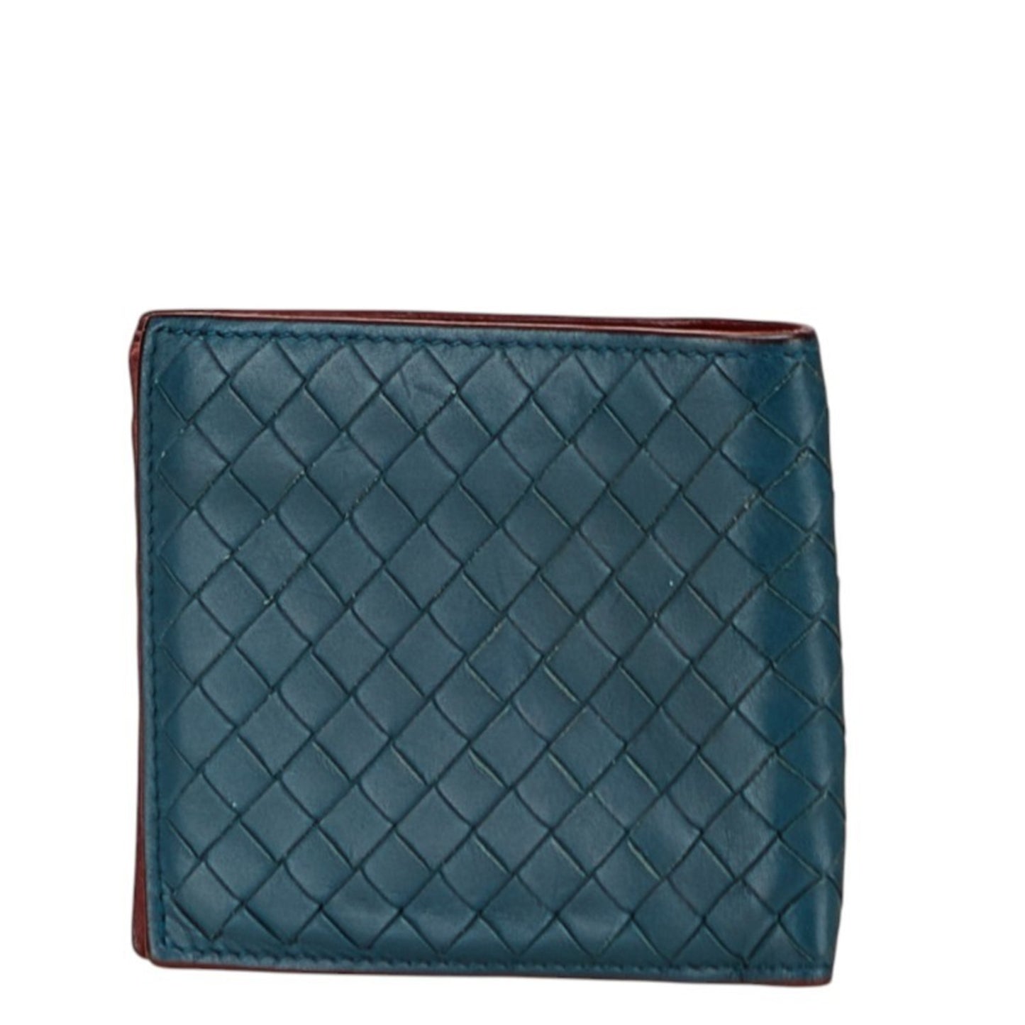 Bottega Veneta Intrecciato Bi-fold Wallet in Blue, Green, and Red Leather for Women