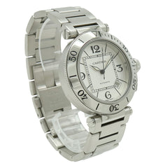 Cartier Pasha Seatimer, silver dial, automatic transmission, men's watch, W31080M7 — Very Good