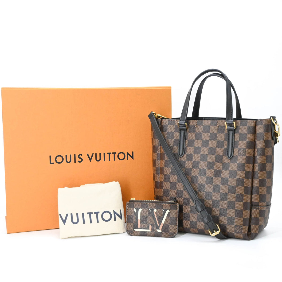 LOUIS VUITTON Damier Belmont NV BB Handbag Shoulder Bag for Women, Brown N60348 — Like New