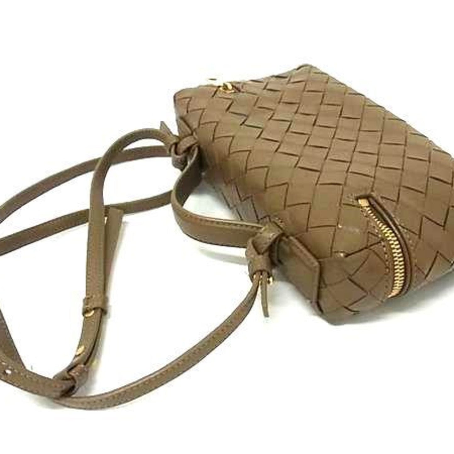 BOTTEGA VENETA Vanity Case for Bottega Veneta Van 789109 in Limestone Leather with Intrecciato Pattern Men and Women