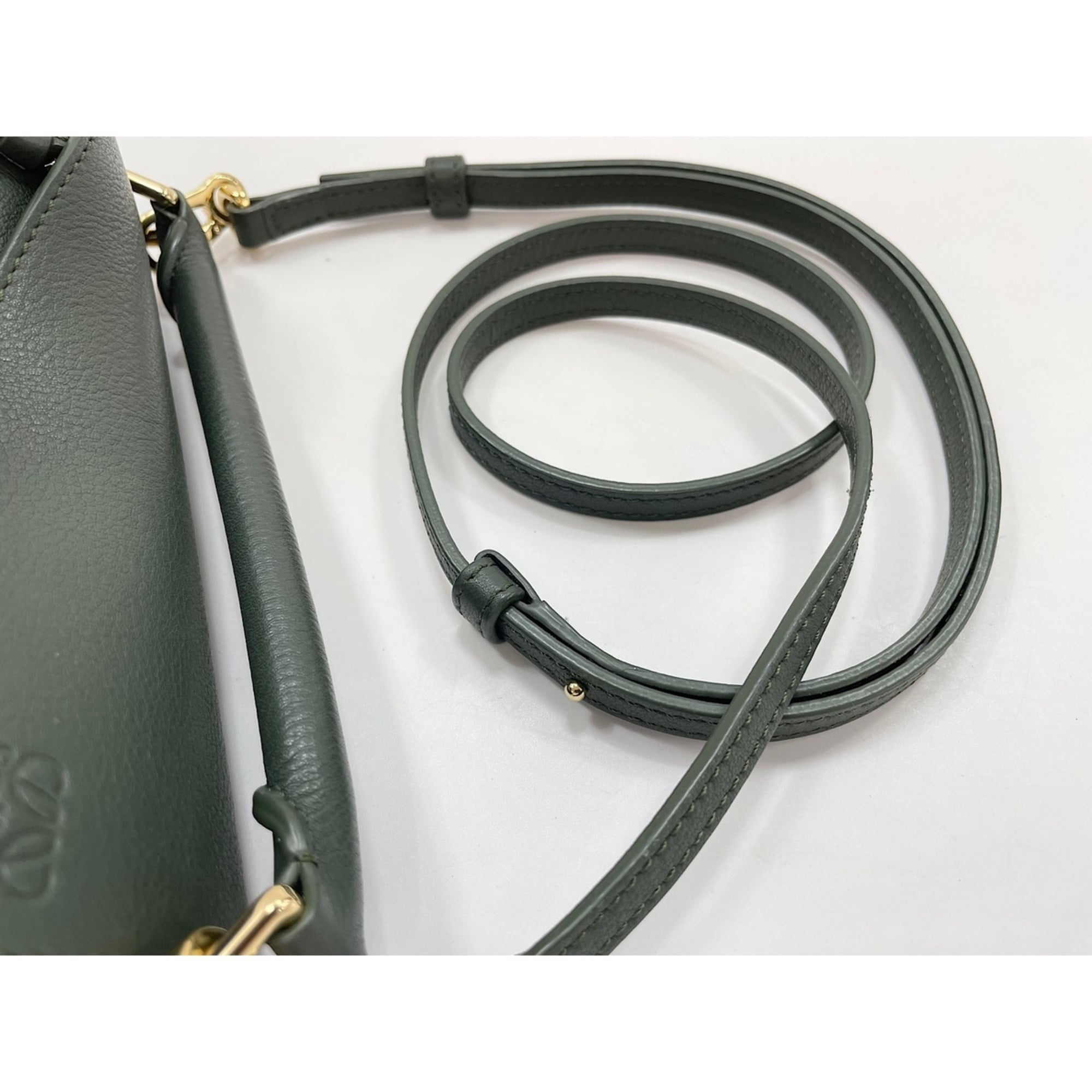 LOEWE Mini Puzzle Bag Shoulder Green — Like New