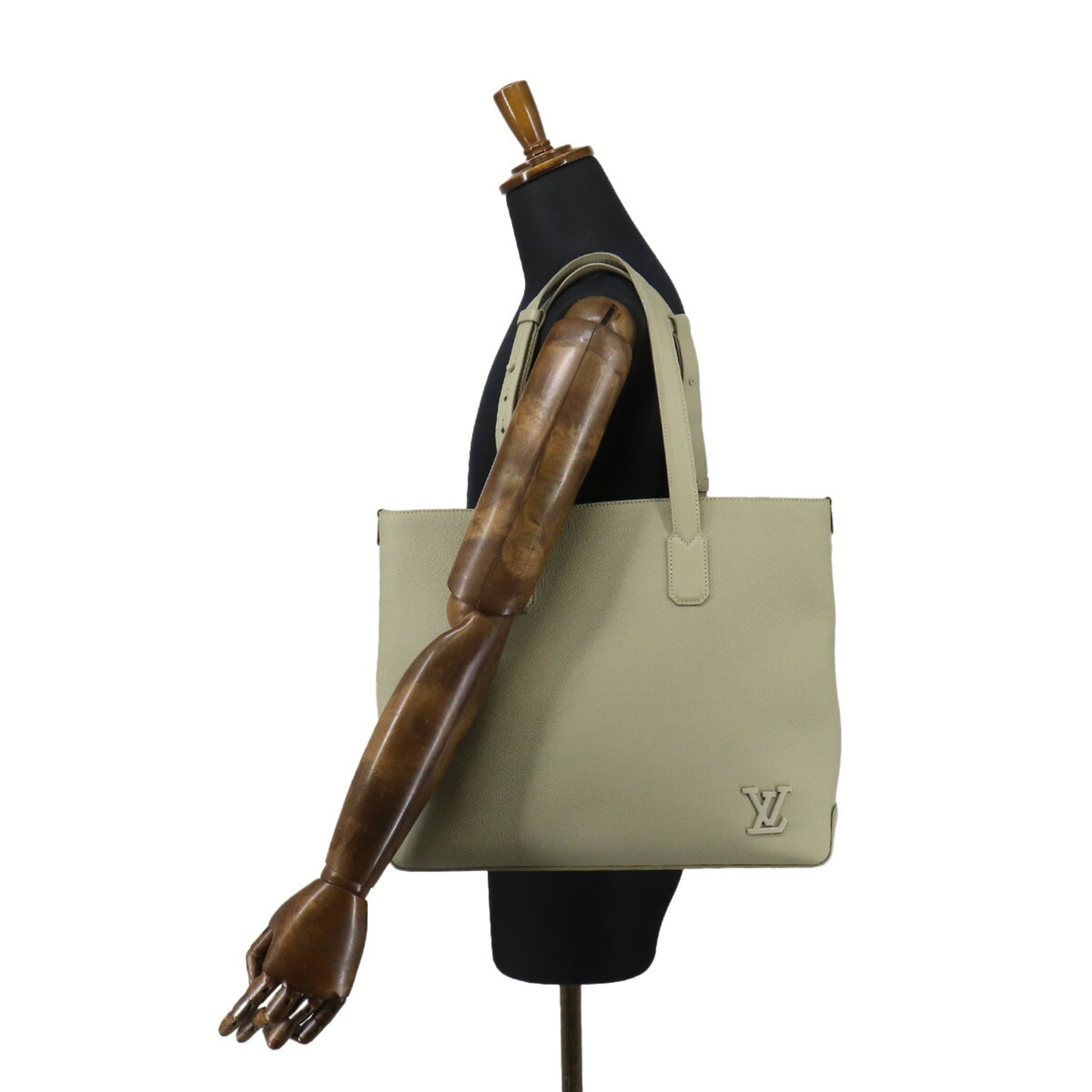 Louis Vuitton Aerogram Fast Line Tote Handbag, Leather, Sage, M22506 RFID — Like New