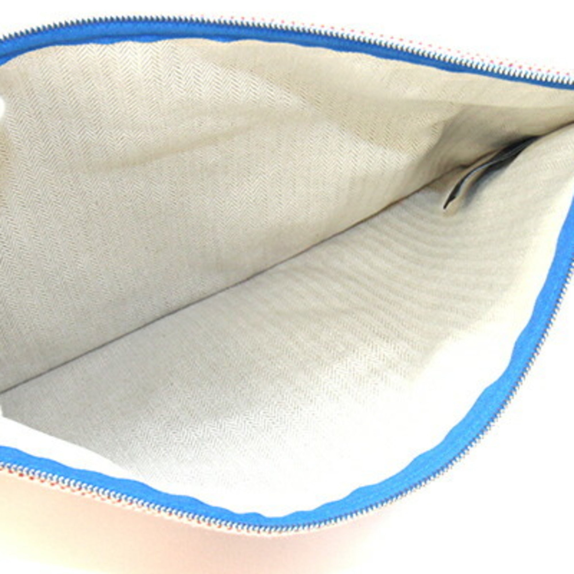 Hermès Yachting GM Pouch, Orange and Multicolor, 100% Cotton, Flat Clutch Bag, Travel Women's, HERMES — Like New