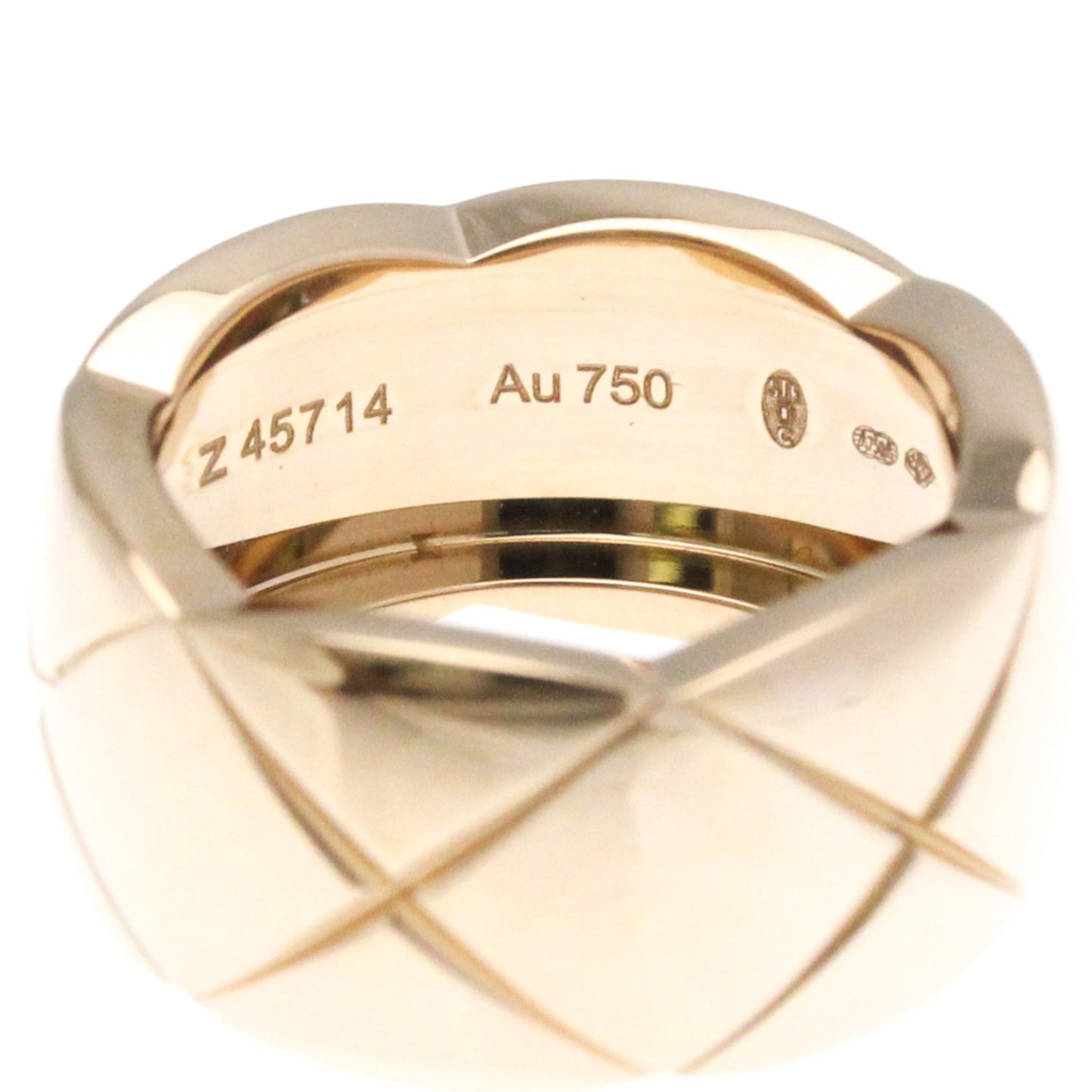 Chanel Coco Crush Ring Large Size Pink Gold (18K) Fashion No Stone Band Ring Pink Gold