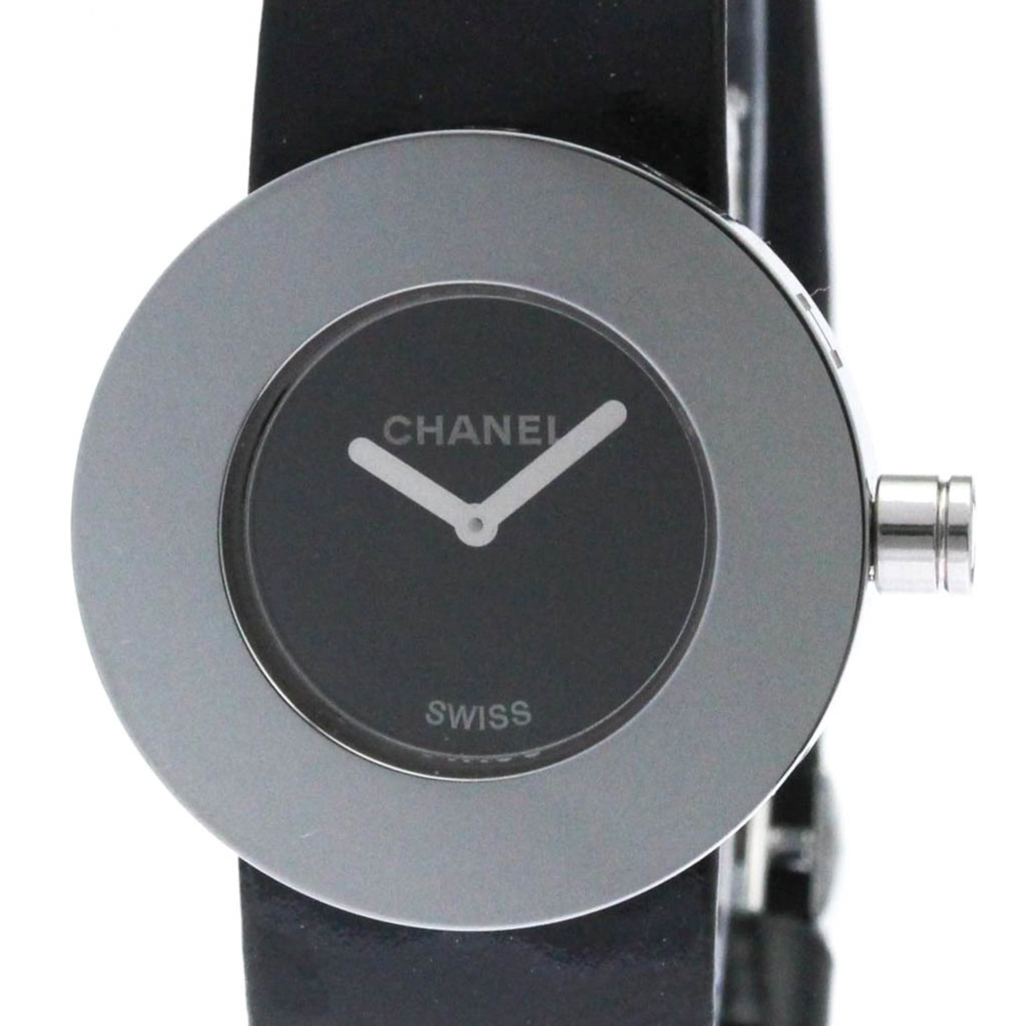 CHANEL La Ronde Steel Leather Quartz Ladies Watch H0579 Polished — Very Good