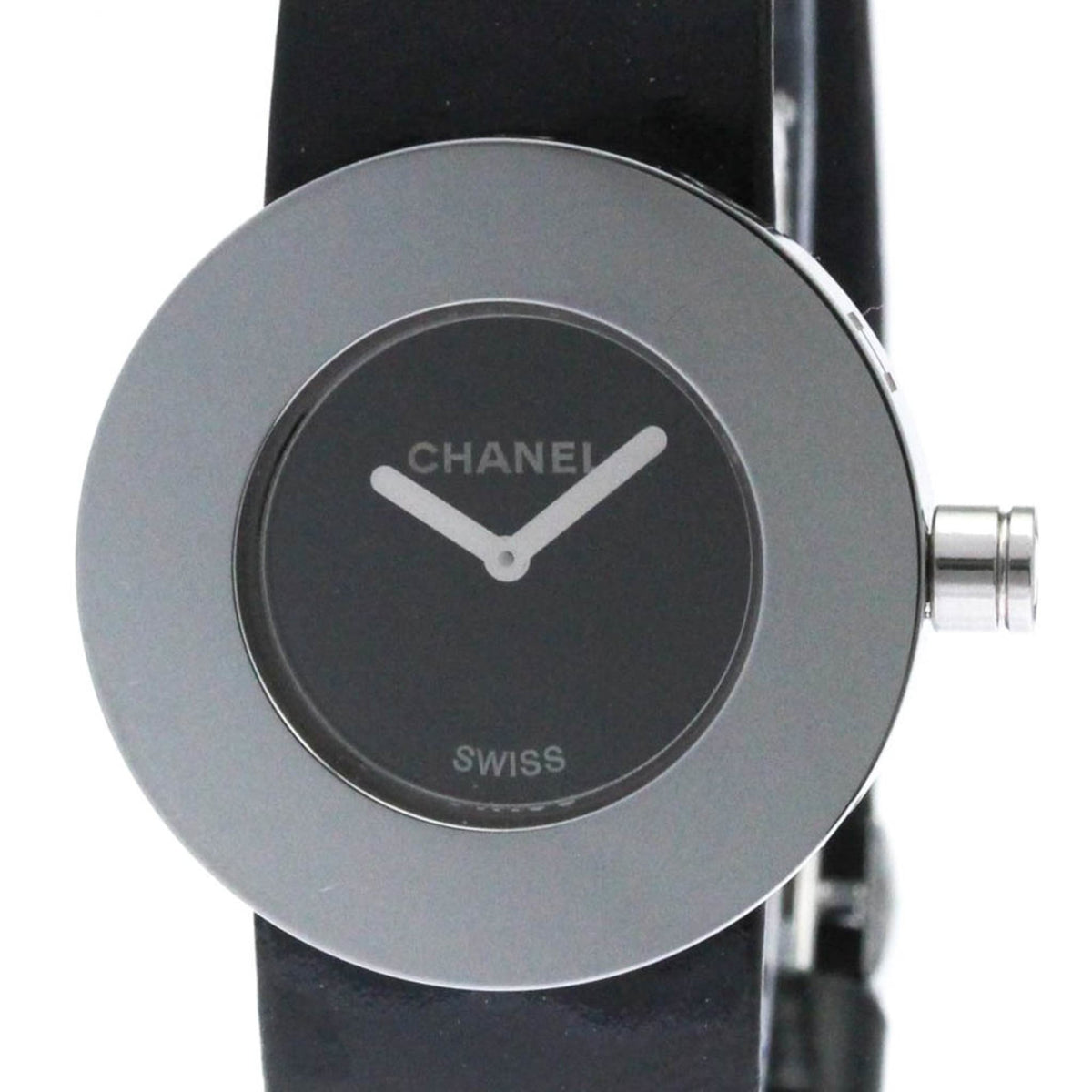 CHANEL La Ronde Steel Leather Quartz Ladies Watch H0579 Polished — Very Good