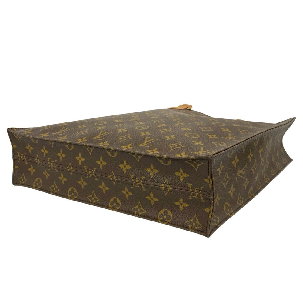 LOUIS VUITTON Louis Vuitton Sac Plat Monogram Logo Pattern Leather Handbag Tote Bag Brown 04714 — Like New