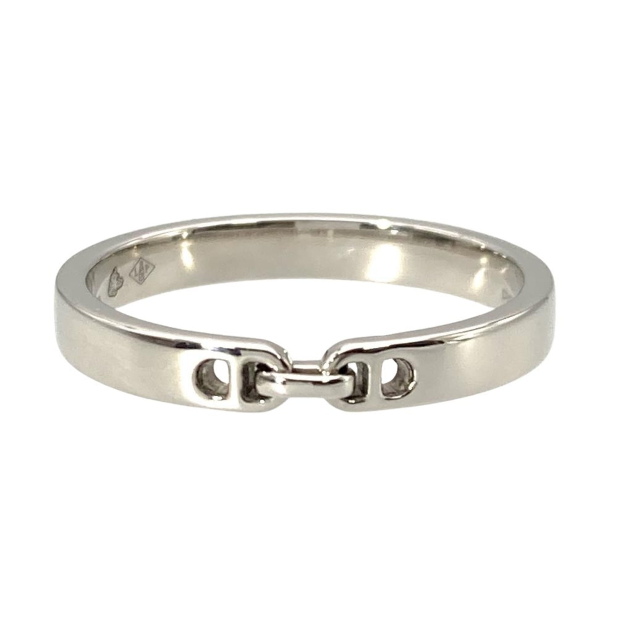 Hermes Everchaine d'Ancre PM Ring, Size 49, Platinum 950, 3.2g, Women's — Like New