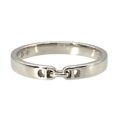 Hermes Everchaine d'Ancre PM Ring, Size 49, Platinum 950, 3.2g, Women's — Like New