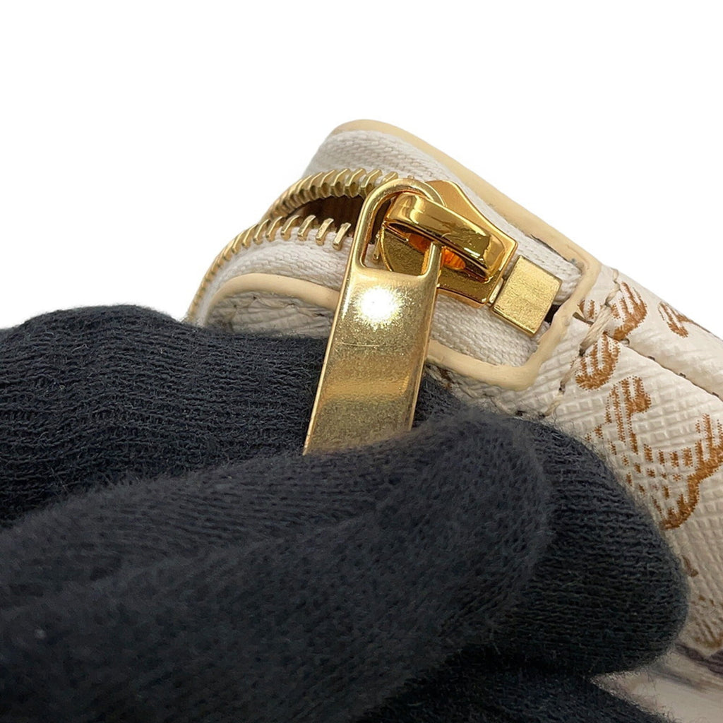 Celine Triomphe coin purse in PVC (10C662CA2) - White. purse. wallet.