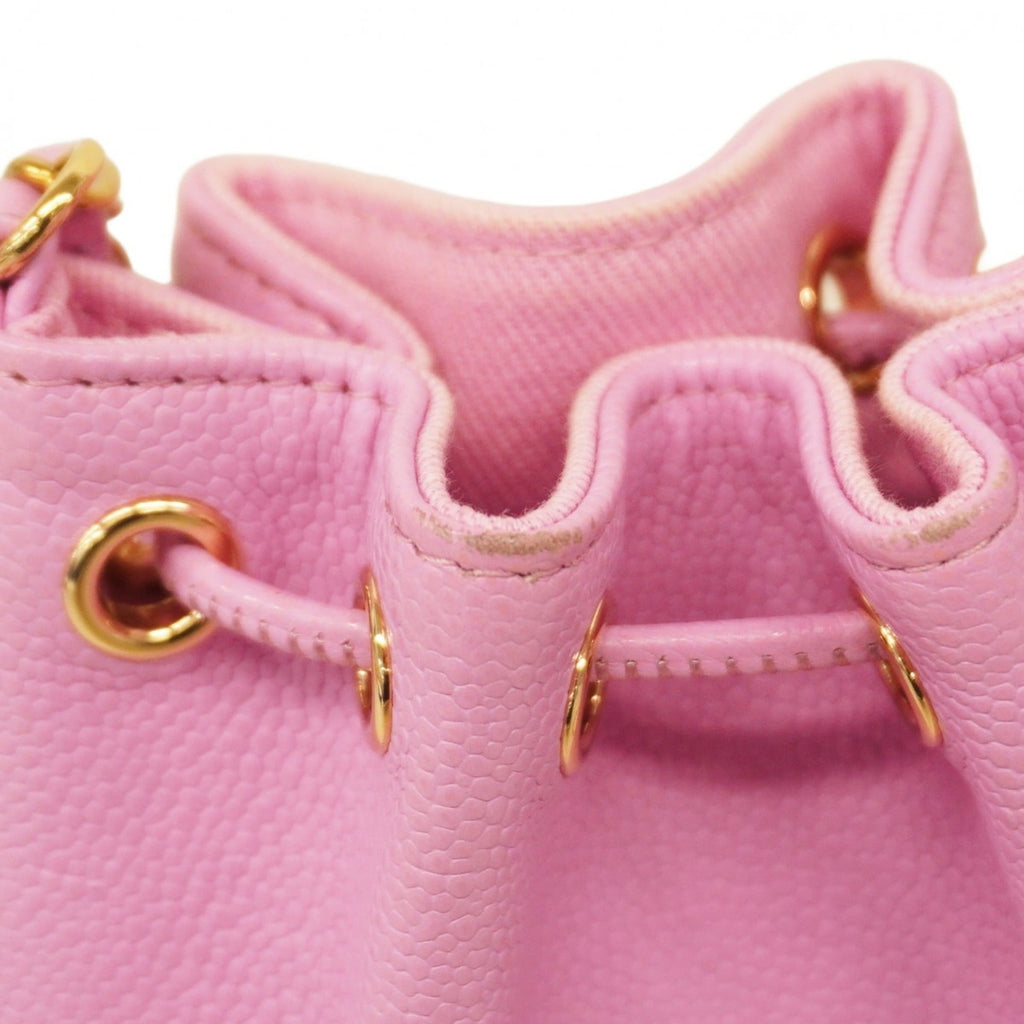 Chanel Matelasse Shoulder Bag with Chain, Caviar Skin, Pink Champagne, Women's, P2327242