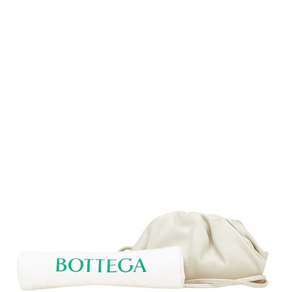 Bottega Veneta Mini The Pouch Shoulder Bag in Ivory Leather for Women