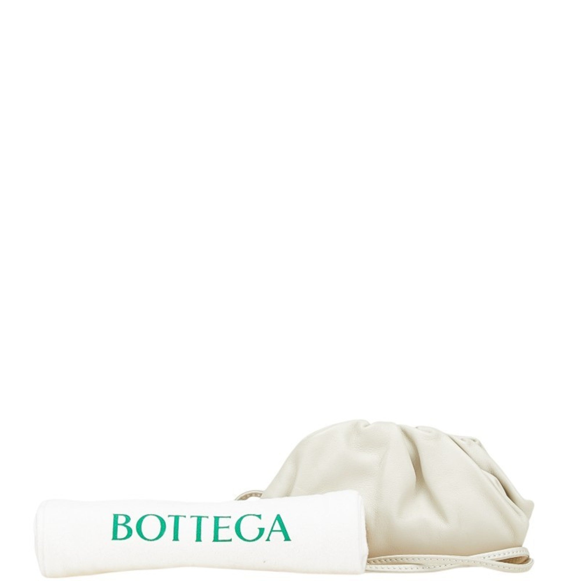 Bottega Veneta Mini The Pouch Shoulder Bag in Ivory Leather for Women